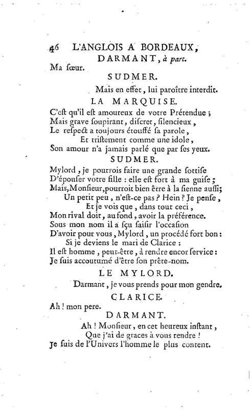 Anglais à Bordeaux (L'), comédie en un acte et en vers libres, par M. Favart… [Par les Comédiens françois ordinaires du Roi, 14 mars 1763]