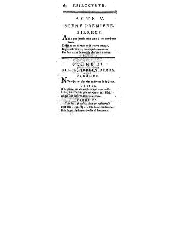 Philoctete, tragedie, par M. de Chateaubrun, de l'Académie françoise