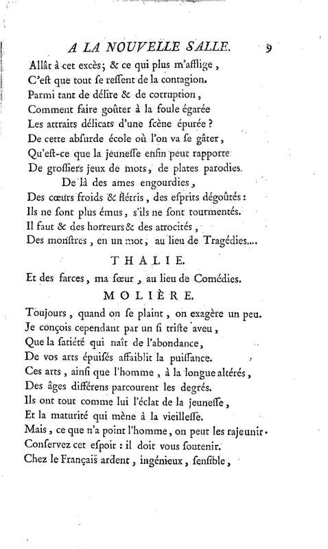Molière à la nouvelle salle, ou les Audiences de Thalie, comédie en un acte et en vers libres Molière à la nouvelle salle, ou les Audiences de Thalie, comédie en un acte et en vers libres