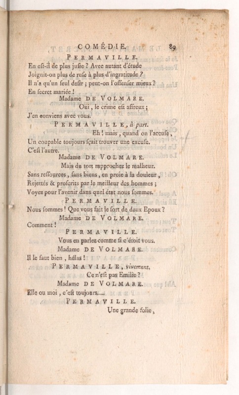 Mariage secret (Le), comédie en trois actes, en vers ; représentée à Fontainebleau, devant Leurs Majestés, le vendredi 4 novembre 1785 ; &, pour la première fois sur le Théâtre Français, le 10 mars 1786 Mariage secret (Le), comédie en trois actes, en vers ; représentée à Fontainebleau, devant Leurs Majestés, le vendredi 4 novembre 1785 ; &, pour la première fois sur le Théâtre Français, le 10 mars 1786