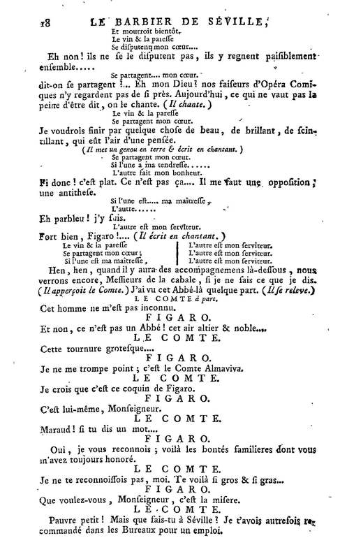 Barbier de Séville, ou la Précaution inutile (Le), comédie en quatre actes, par M. de Beaumarchais, représentée sur le théâtre de la Comédie Française le 23 février 1775 (avec une Lettre modérée sur la chute et la critique du Barbier de Séville) Barbier de Séville, ou la Précaution inutile (Le), comédie en quatre actes, par M. de Beaumarchais, représentée sur le théâtre de la Comédie Française le 23 février 1775 (avec une Lettre modérée sur la chute et la critique du Barbier de Séville)