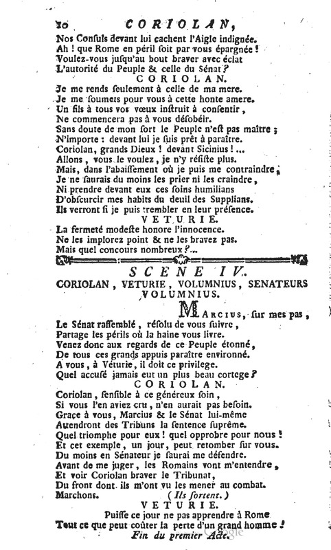 Coriolan, Tragédie en cinq actes et en vers Coriolan, Tragédie en cinq actes et en vers