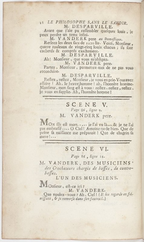Philosophe sans le savoir (Le), comédie en prose et en cinq actes… par M. Sedaine. [Paris, les Comédiens français, 2 novembre 1765]