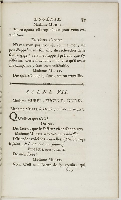 Eugénie, drame en cinq actes en prose, enrichi de figures en taille-douce ; avec un Essai sur le drame sérieux Eugénie, drame en cinq actes en prose, enrichi de figures en taille-douce ; avec un Essai sur le drame sérieux
