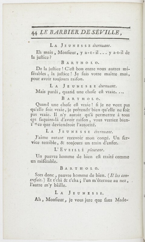Barbier de Séville, ou La précaution inutile (Le), comédie en quatre actes