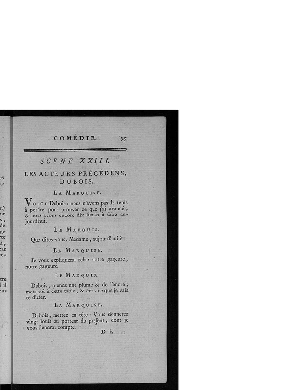 Gageure imprévue (La), comédie en prose et en un acte Gageure imprévue (La), comédie en prose et en un acte