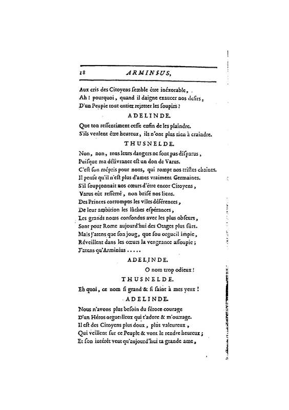 Arminius, ou les Chérusques : tragédie, tirée du théâtre allemand Arminius, ou les Chérusques : tragédie, tirée du théâtre allemand