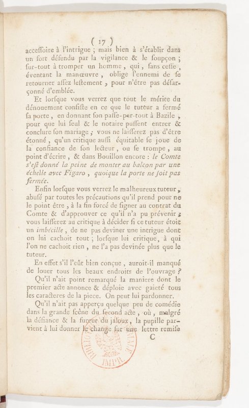 Barbier de Séville, ou la Précaution inutile (Le), comédie en quatre actes, par M. de Beaumarchais, représentée sur le théâtre de la Comédie Française le 23 février 1775 (avec une Lettre modérée sur la chute et la critique du Barbier de Séville) Barbier de Séville, ou la Précaution inutile (Le), comédie en quatre actes, par M. de Beaumarchais, représentée sur le théâtre de la Comédie Française le 23 février 1775 (avec une Lettre modérée sur la chute et la critique du Barbier de Séville)