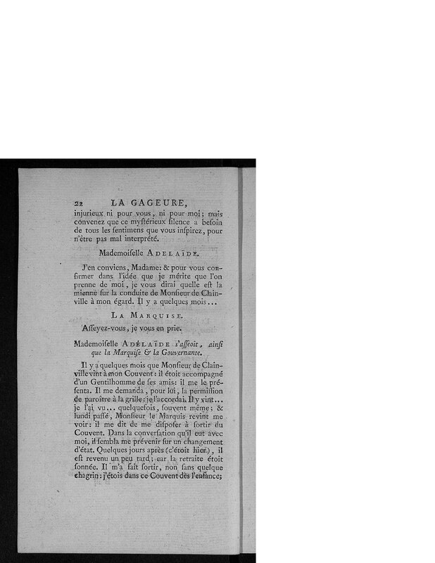 Gageure imprévue (La), comédie en prose et en un acte