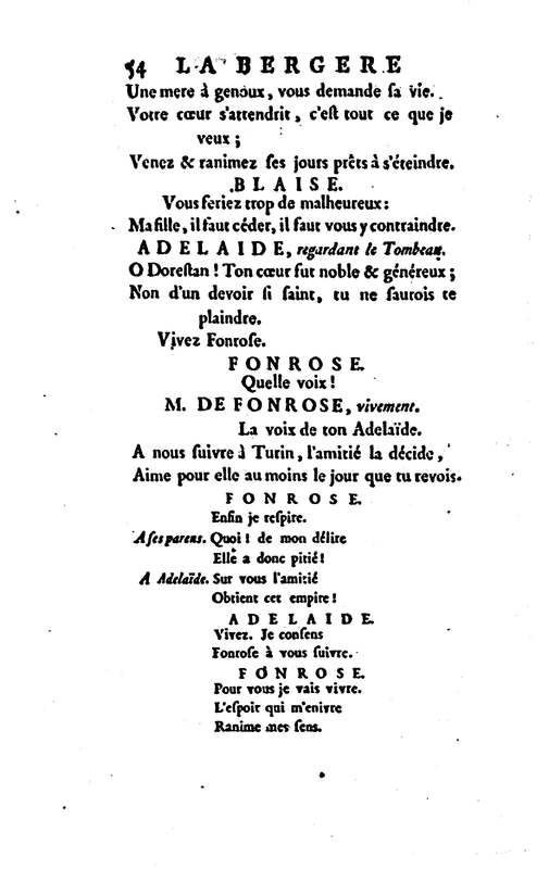 Bergère des Alpes (La), pastorale en trois actes et en vers, mêlée de chants, par M. Marmontel de l'Académie françoise Bergère des Alpes (La), pastorale en trois actes et en vers, mêlée de chants, par M. Marmontel de l'Académie françoise