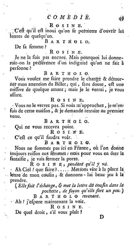 Barbier de Séville, ou la Précaution inutile (Le ), comédie en quatre actes, par M. de Beaumarchais, représentée sur le théâtre de la Comédie Française le 23 février 1775 (avec une Lettre modérée sur la chute et la critique du Barbier de Séville) Barbier de Séville, ou la Précaution inutile (Le ), comédie en quatre actes, par M. de Beaumarchais, représentée sur le théâtre de la Comédie Française le 23 février 1775 (avec une Lettre modérée sur la chute et la critique du Barbier de Séville)