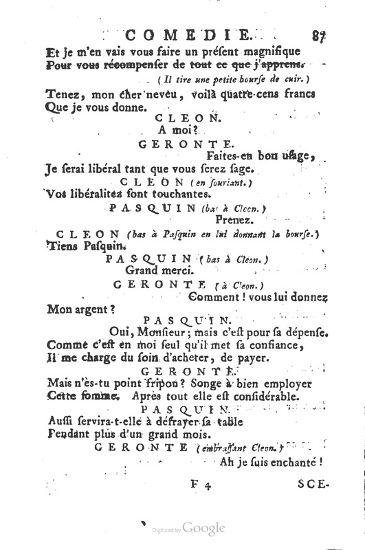 Dissipateur ou l’honnête-friponne (Le), comédie Dissipateur ou l’honnête-friponne (Le), comédie