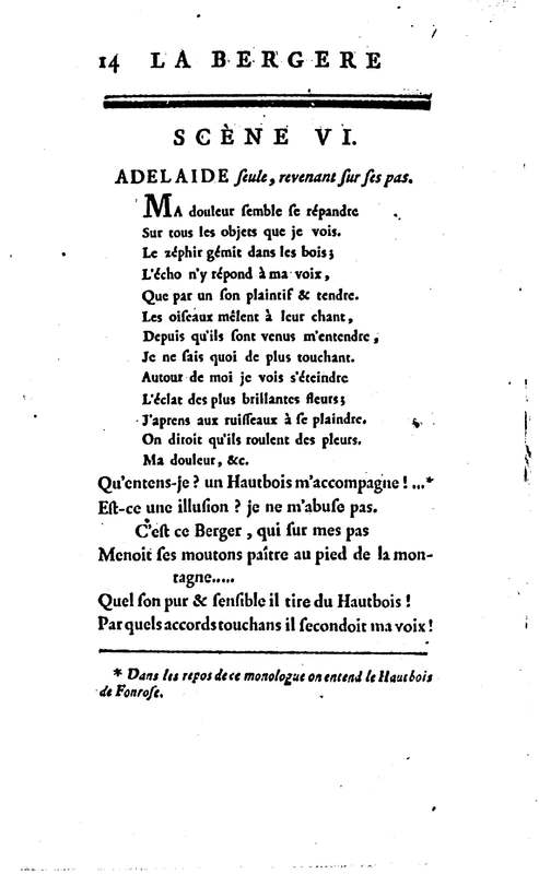 Bergère des Alpes (La), pastorale en trois actes et en vers, mêlée de chants, par M. Marmontel de l'Académie françoise