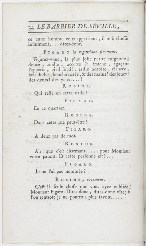 Barbier de Séville, ou la Précaution inutile (Le), comédie en quatre actes ; par M. de Beaumarchais ; représentée & tombée sur le théâtre de la Comédie Françoise aux Tuileries, le 23 de février 1775