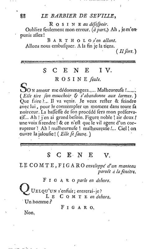 Barbier de Séville, ou la Précaution inutile (Le ), comédie en quatre actes, par M. de Beaumarchais, représentée sur le théâtre de la Comédie Française le 23 février 1775 (avec une Lettre modérée sur la chute et la critique du Barbier de Séville) Barbier de Séville, ou la Précaution inutile (Le ), comédie en quatre actes, par M. de Beaumarchais, représentée sur le théâtre de la Comédie Française le 23 février 1775 (avec une Lettre modérée sur la chute et la critique du Barbier de Séville)