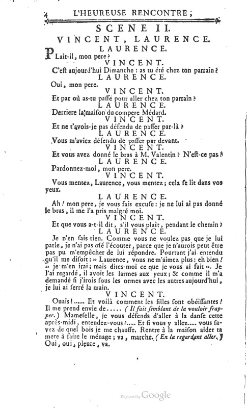 Heureuse rencontre (L’), en un acte et en prose