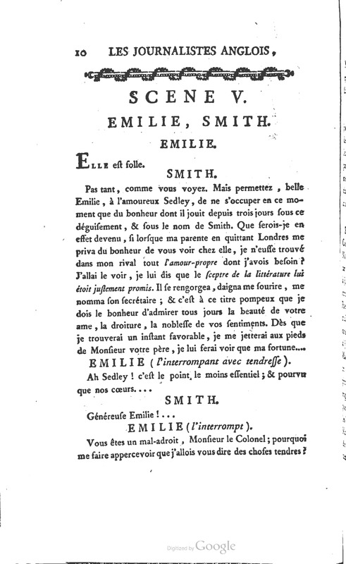 Journalistes anglois (Les), comédie en trois actes en prose
