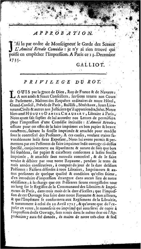 Amitié rivale (L'), comédie en vers et en cinq actes, par M. Fagan… Amitié rivale (L'), comédie en vers et en cinq actes, par M. Fagan…