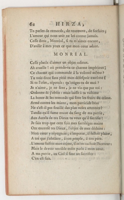 Hirza, tragédie, par M. de Sauvigny… (Comédiens ordinaires du Roi, 27 mai 1767) Hirza, tragédie, par M. de Sauvigny… (Comédiens ordinaires du Roi, 27 mai 1767)