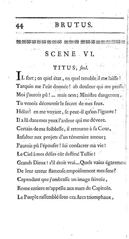 Brutus de M. de Voltaire (Le), avec un Discours sur la tragédie Brutus de M. de Voltaire (Le), avec un Discours sur la tragédie