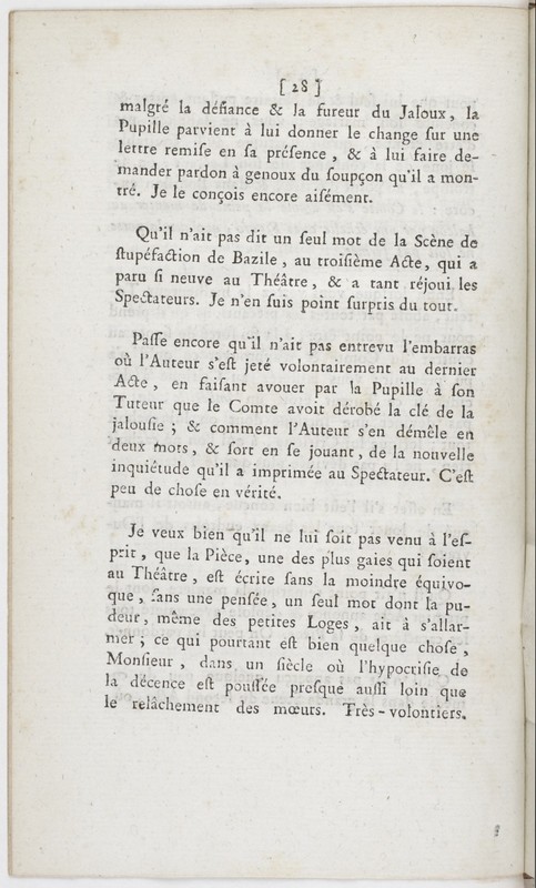 Barbier de Séville, ou la Précaution inutile (Le), comédie en quatre actes ; par M. de Beaumarchais ; représentée & tombée sur le théâtre de la Comédie Françoise aux Tuileries, le 23 de février 1775