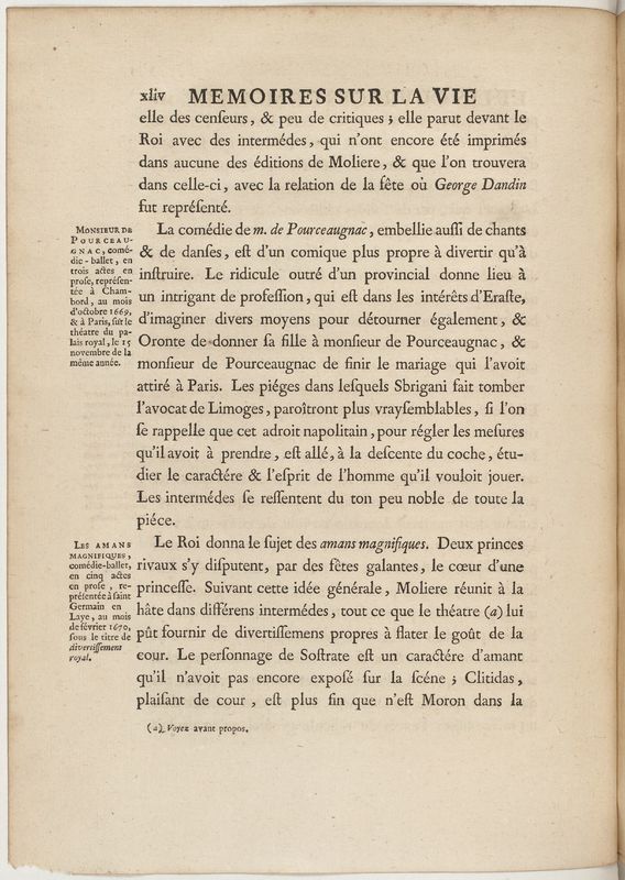 Mémoires sur la vie et les œuvres de Molière (Les) Mémoires sur la vie et les œuvres de Molière (Les)