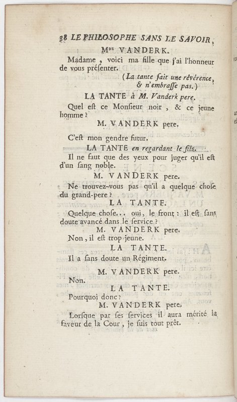 Philosophe sans le savoir (Le), comédie en prose et en cinq actes… par M. Sedaine. [Paris, les Comédiens français, 2 novembre 1765]