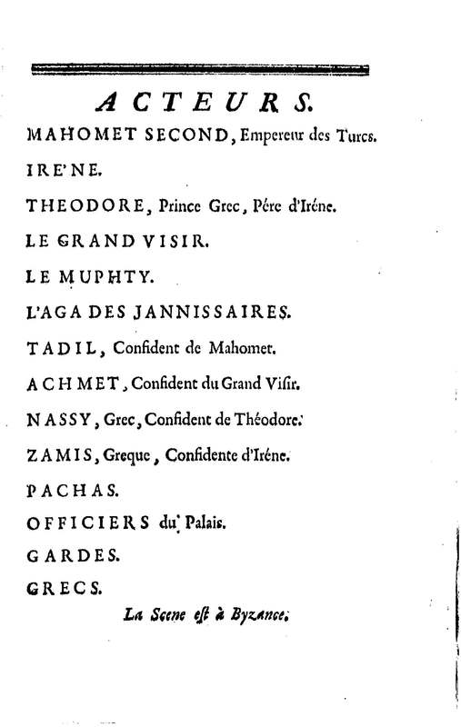 Mahomet second, tragédie, par M. de La Noue