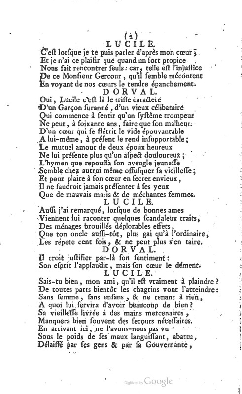 Vieux garçon (Le), comédie en cinq actes, en vers Vieux garçon (Le), comédie en cinq actes, en vers