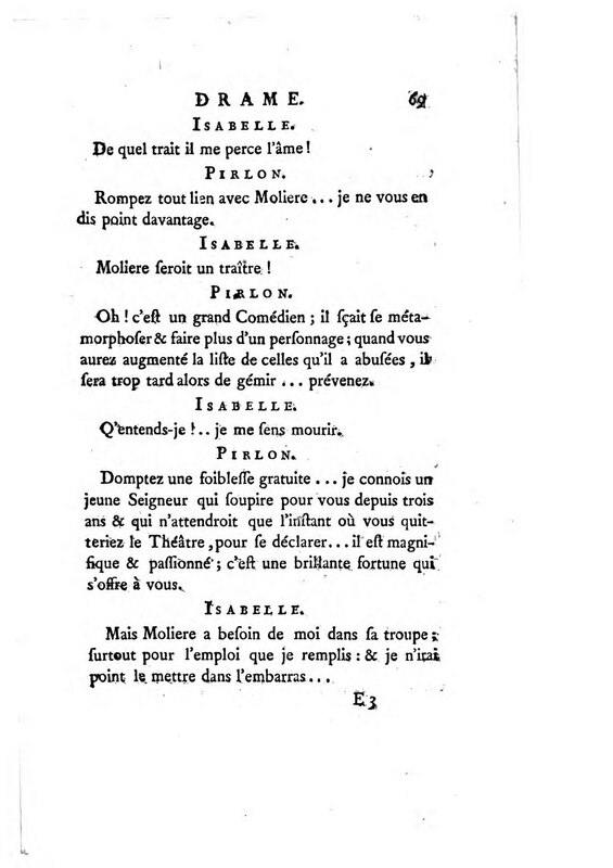 Molière, drame en cinq actes en prose; imité de Goldoni Molière, drame en cinq actes en prose; imité de Goldoni