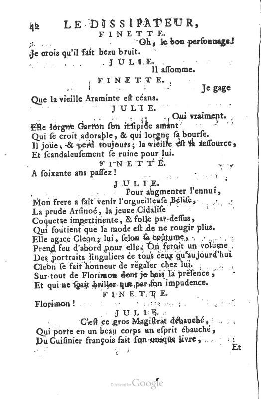 Dissipateur ou l’honnête-friponne (Le), comédie