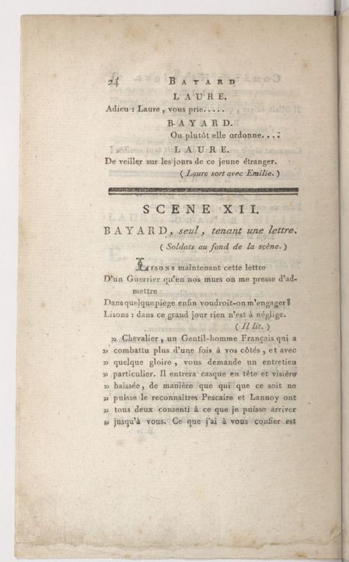Bayard, ou Le Siège de Mézière, comédie héroïque en trois actes et en vers, mêlée d'intermèdes Bayard, ou Le Siège de Mézière, comédie héroïque en trois actes et en vers, mêlée d'intermèdes