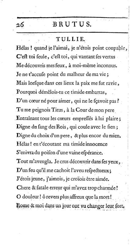 Brutus de M. de Voltaire (Le), avec un Discours sur la tragédie Brutus de M. de Voltaire (Le), avec un Discours sur la tragédie