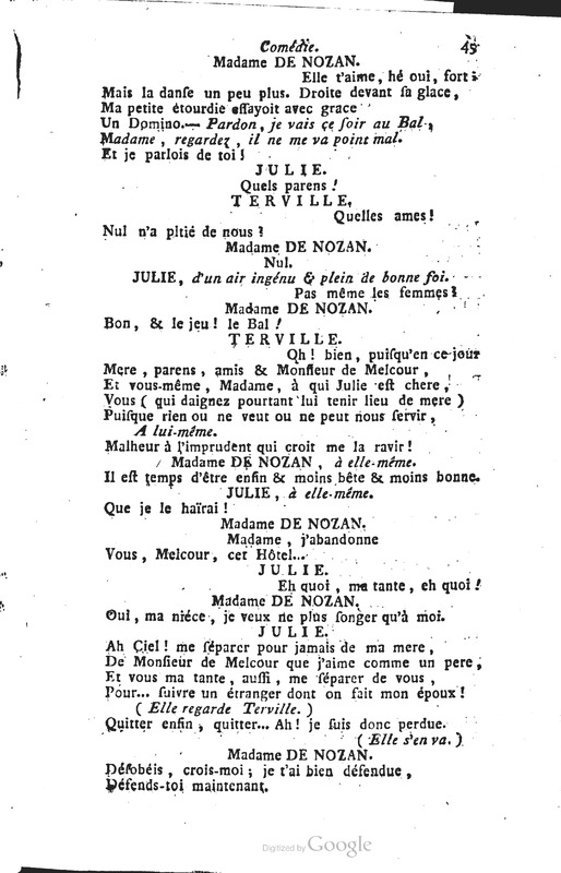 Mère jalouse (La), comédie en trois actes et en vers