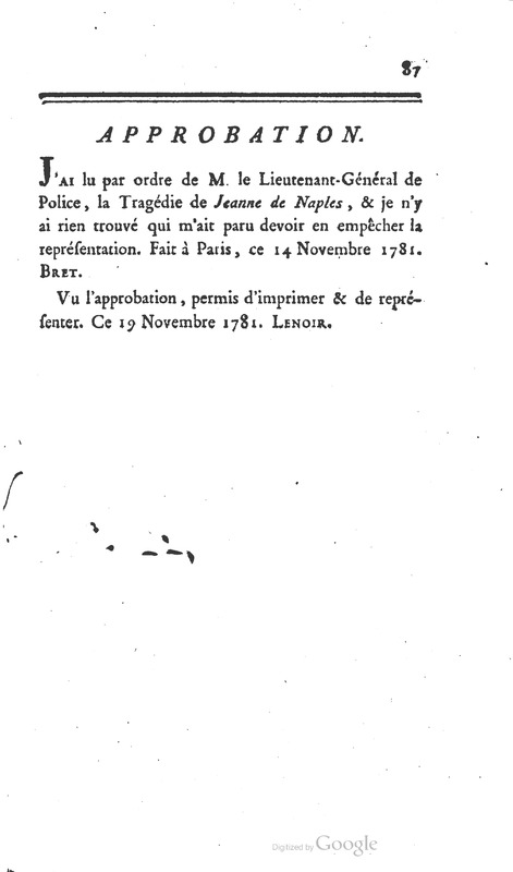 Jeanne de Naples, Tragédie en cinq actes et en vers Jeanne de Naples, Tragédie en cinq actes et en vers