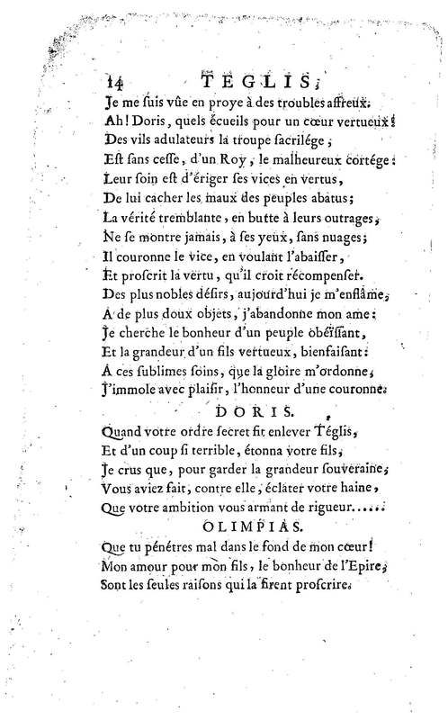 Téglis, tragédie représentée pour la première fois par les Comédiens ordinaires du Roi, le 19 septembre 1735 Téglis, tragédie représentée pour la première fois par les Comédiens ordinaires du Roi, le 19 septembre 1735