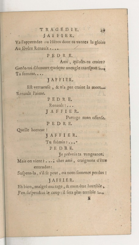 Venise sauvée, tragedie. Représentée par les Comédiens françois, le 5 décembre 1746… [Seconde édition]