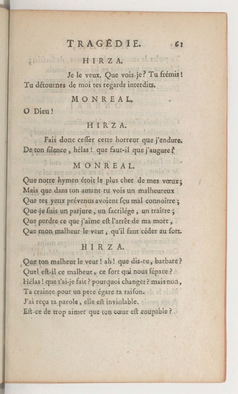 Hirza, tragédie, par M. de Sauvigny… (Comédiens ordinaires du Roi, 27 mai 1767) Hirza, tragédie, par M. de Sauvigny… (Comédiens ordinaires du Roi, 27 mai 1767)