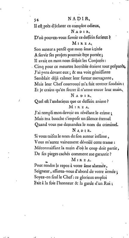Nadir, ou Thamas-Kouli-Kan : tragédie, par M. D. B. Représentée pour la première fois, sur le Théâtre de la Nation, le 31 août 1780 Nadir, ou Thamas-Kouli-Kan : tragédie, par M. D. B. Représentée pour la première fois, sur le Théâtre de la Nation, le 31 août 1780
