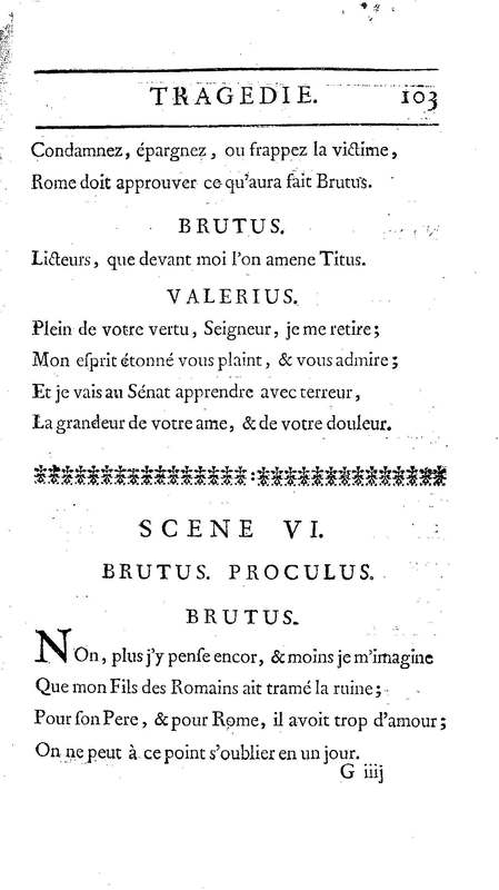 Brutus de M. de Voltaire (Le), avec un Discours sur la tragédie Brutus de M. de Voltaire (Le), avec un Discours sur la tragédie