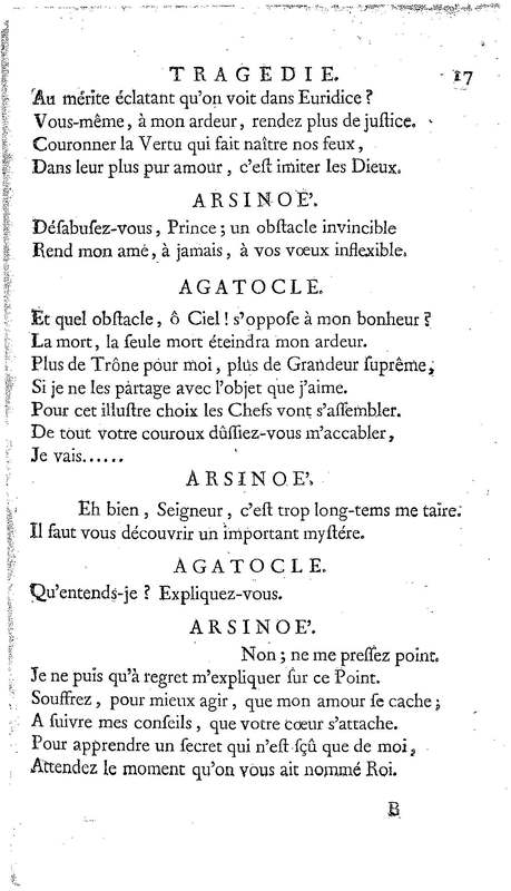 Lysimachus, tragédie par M. de Caux de Montlebert, représentée pour la première fois le 13 décembre 1737 Lysimachus, tragédie par M. de Caux de Montlebert, représentée pour la première fois le 13 décembre 1737