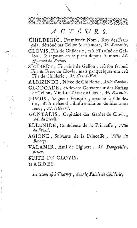 Childéric, tragédie… Childéric, tragédie…