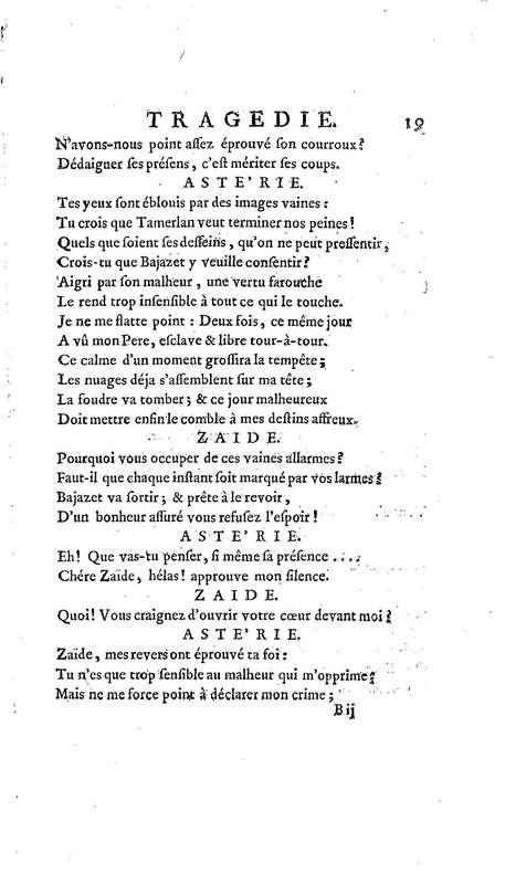 Bajazet premier, tragédie par M. le chevalier de P***