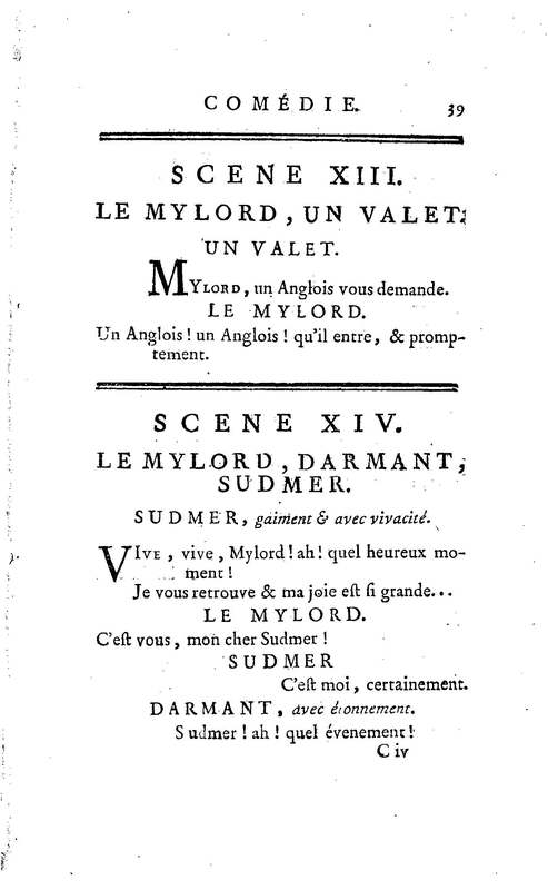 Anglais à Bordeaux (L'), comédie en un acte et en vers libres, par M. Favart… [Par les Comédiens françois ordinaires du Roi, 14 mars 1763]