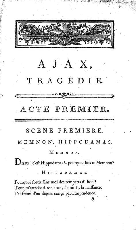Ajax, tragédie par M. Poinsinet de Sivry Ajax, tragédie par M. Poinsinet de Sivry