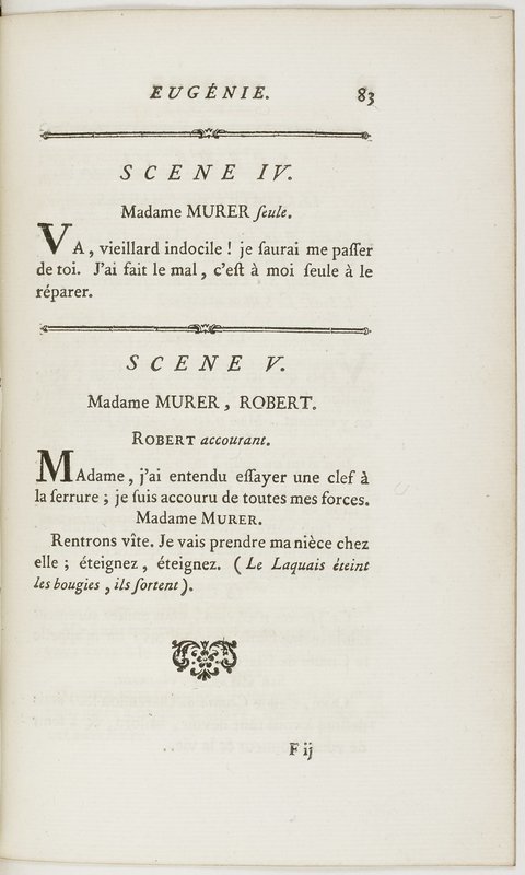 Eugénie, drame en cinq actes en prose, enrichi de figures en taille-douce ; avec un Essai sur le drame sérieux Eugénie, drame en cinq actes en prose, enrichi de figures en taille-douce ; avec un Essai sur le drame sérieux