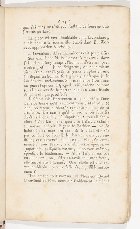 Barbier de Séville, ou la Précaution inutile (Le), comédie en quatre actes, par M. de Beaumarchais, représentée sur le théâtre de la Comédie Française le 23 février 1775 (avec une Lettre modérée sur la chute et la critique du Barbier de Séville)