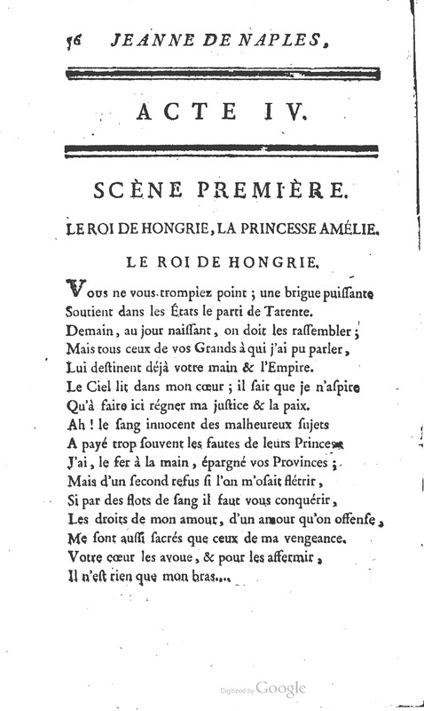 Jeanne de Naples, Tragédie en cinq actes et en vers Jeanne de Naples, Tragédie en cinq actes et en vers