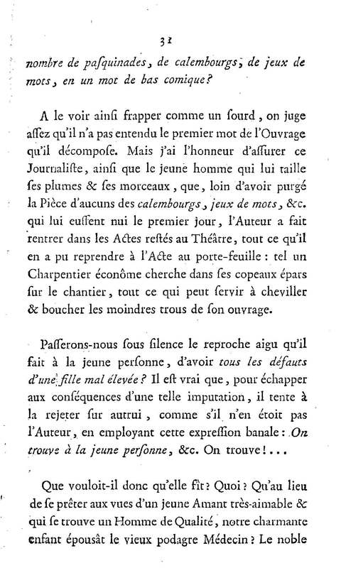 Barbier de Séville, ou la Précaution inutile (Le), comédie en quatre actes, par M. de Beaumarchais, représentée sur le théâtre de la Comédie Française le 23 février 1775 (avec une Lettre modérée sur la chute et la critique du Barbier de Séville)