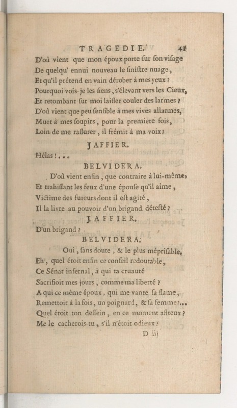 Venise sauvée, tragedie. Représentée par les Comédiens françois, le 5 décembre 1746… [Seconde édition]